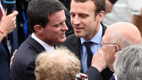 Manuel Valls et Emmanuel Macron le 14 juillet dernier. 