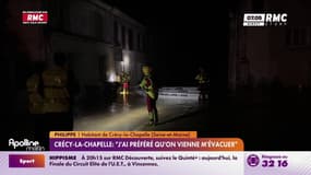A Crécy-la-Chapelle, les évacuations se poursuivent 