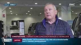 "Je ne suis pas serein", ce gérant d'une concession ravagée le 1er-mai 2018 craint des débordements ce mercredi