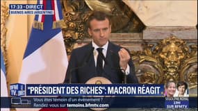 Président des riches ? En visite en Argentine, Macron réagit