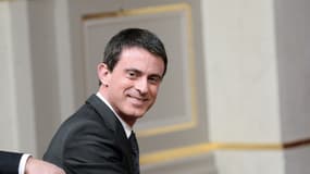 Manuel Valls lors d'une conférence de presse de François Hollande, le 29 avril 2015, à l'Elysée.