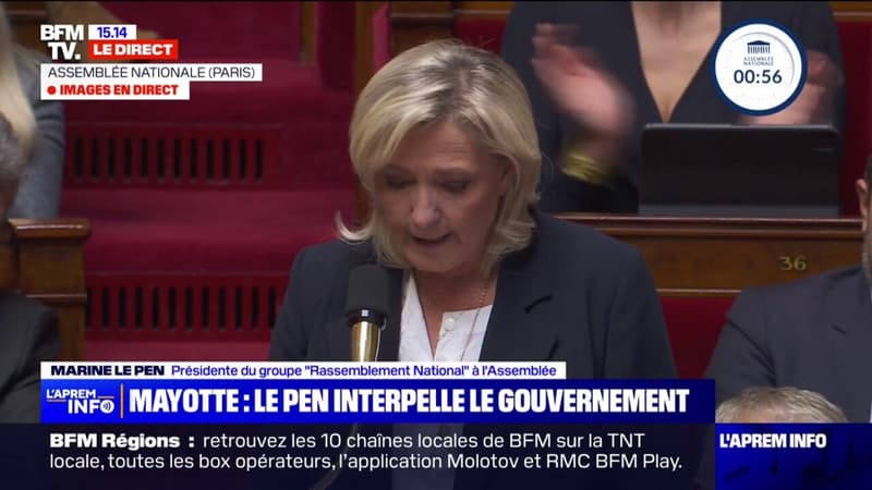 Crise migratoire à Mayotte: Marine Le Pen veut 
