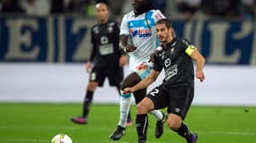 Bafé Gomis (OM) et Nicolas Seube (Caen)