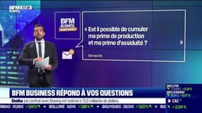 BFM Business avec vous: Est-il possible de cumuler ma prime de production et ma prime d'assiduité ? - 18/07