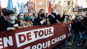 Jean-Luc Mélenchon en tête du cortège de LFI pour le 1er-Mai à Lille