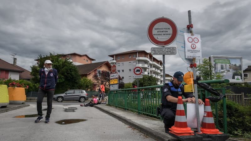 La frontière franco-suisse le 14 juin 2020, à la veille de sa réouverture alors qu'elle avait été fermée pendant le confinement. (Photo d'illustration)