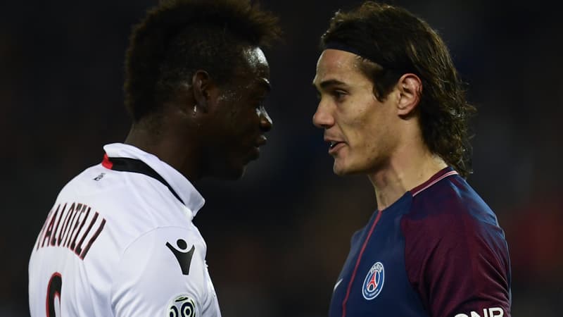 Mario Balotelli et Edinson Cavani