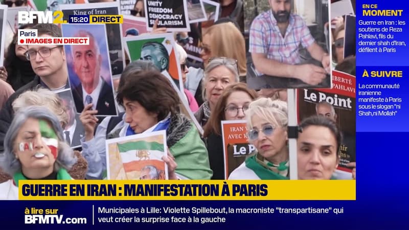 Les soutiens du fils du chah d'Iran défilent à Paris
