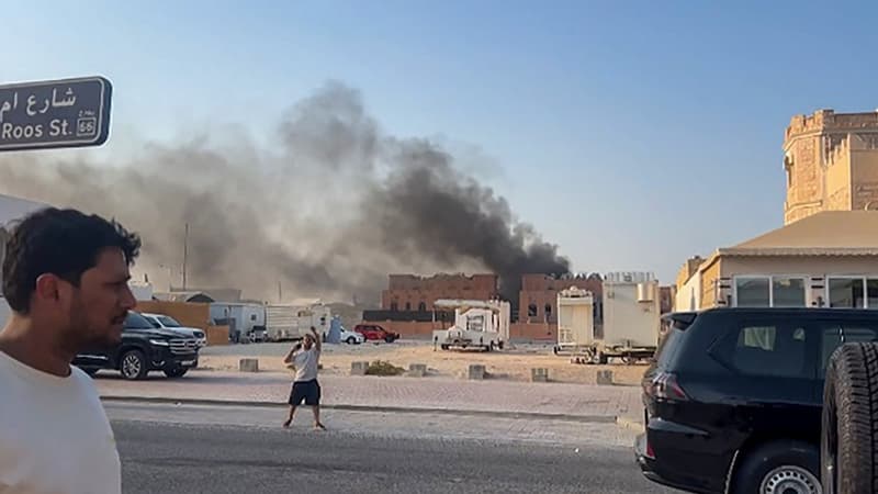 De la fumée après des frappes israéliennes au Qatar, le 9 septembre 2025. 