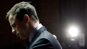 Oscar Pistorius, face à la justice, en 2013.