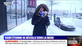 Les images de Saint-Etienne qui se réveille sous la neige