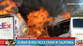 L'accident spectaculaire, retransmis par CNN aux Etats-Unis.
