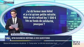 Quelles sont les conditions pour obtenir l'aide de 1.500 euros du fonds de solidarité?