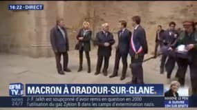 Emmanuel Macron est arrivé à Oradour-sur-Glane