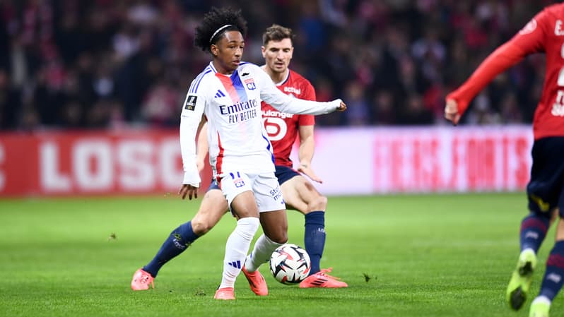 Malick Fofana lors du match de Ligue 1 Lille-Lyon, 1er novembre 2024