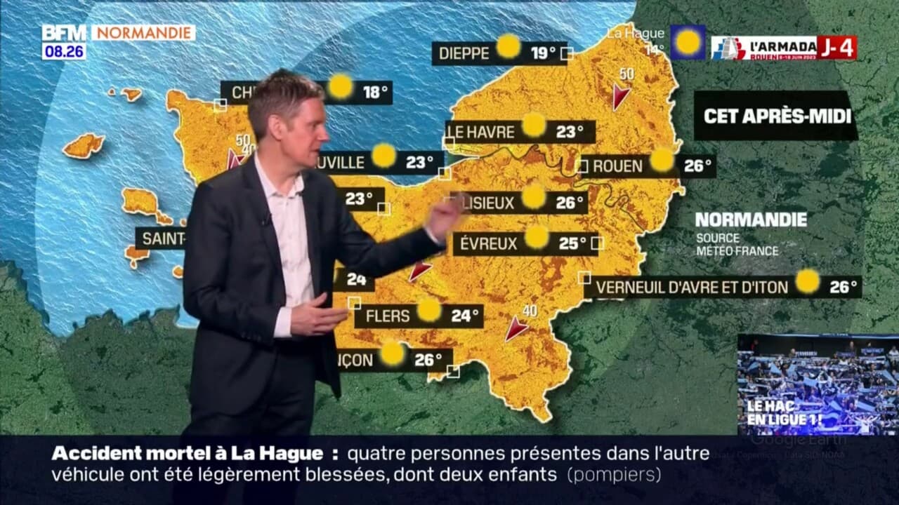 Météo Normandie un dimanche ensoleillé, 23°C au Havre