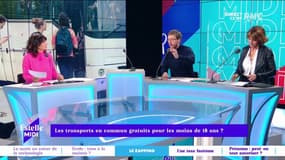 Échange tendu entre Estelle Denis et Pierre Rondeau à propos de la gratuité des transports en commun pour les moins de 18 ans. 