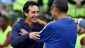 Unai Emery et Maurizio Sarri