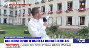 Flamme olympique à Mulhouse: les agents de la ville rassemblés aux fenêtres à quelques minutes de l'allumage