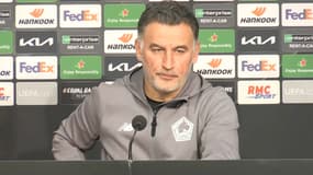 Christophe Galtier en conférence de presse, le 17 février 2021
