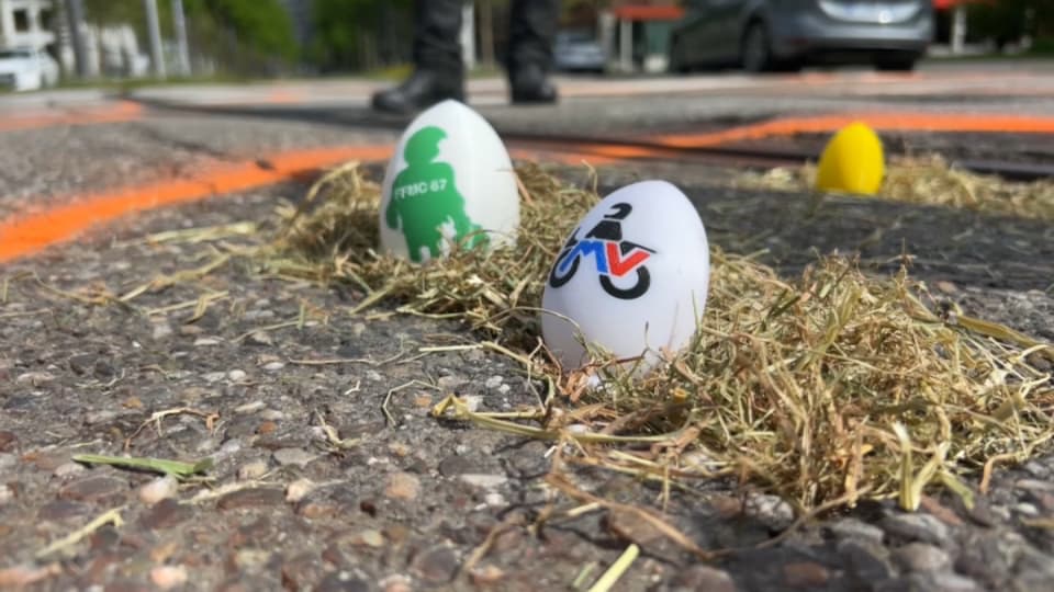 Un nids-de-poule dans une rue de Strasbourg, le 19 avril 2025 Un nids-de-poule dans une rue de Strasbourg, le 19 avril 2025