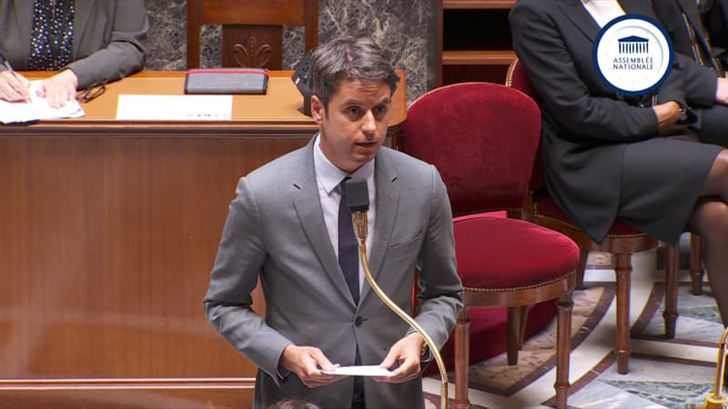 Gabriel Attal à l'Assemblée nationale le 14 mai 2024. 