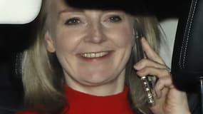 Liz Truss au téléphone à Londres le 1er avril 2019 (illustration)