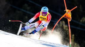 Alexis Monney lors de la descente de Bormio, le 28 décembre 2024.