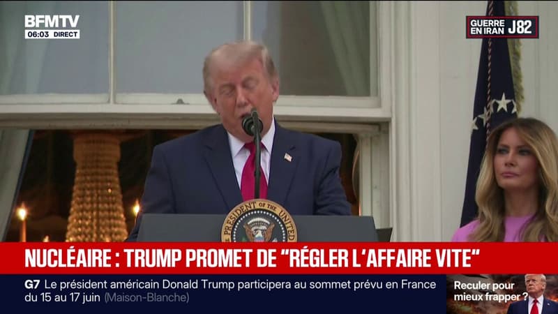 Donald Trump laisse toujours planer la menace d'une reprise des frappes américaines contre l'Iran en cas d'échec des négociations