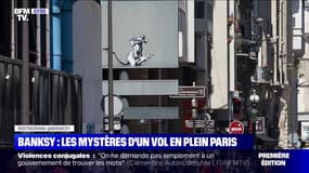 Cette oeuvre de Banksy taguée près du centre Pompidou à Paris a été volée dans la nuit de dimanche à lundi 