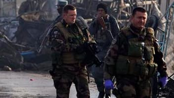 Soldats français près de Kaboul, en Afghanistan.