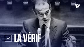 Robert Badinter, ministre de la Justice, s'adressant au Sénat pour présenter son texte sur l'abolition de la peine de mort le 28 septembre 1981