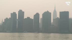 New York sous la fumée des feux qui ravagent l'ouest du pays