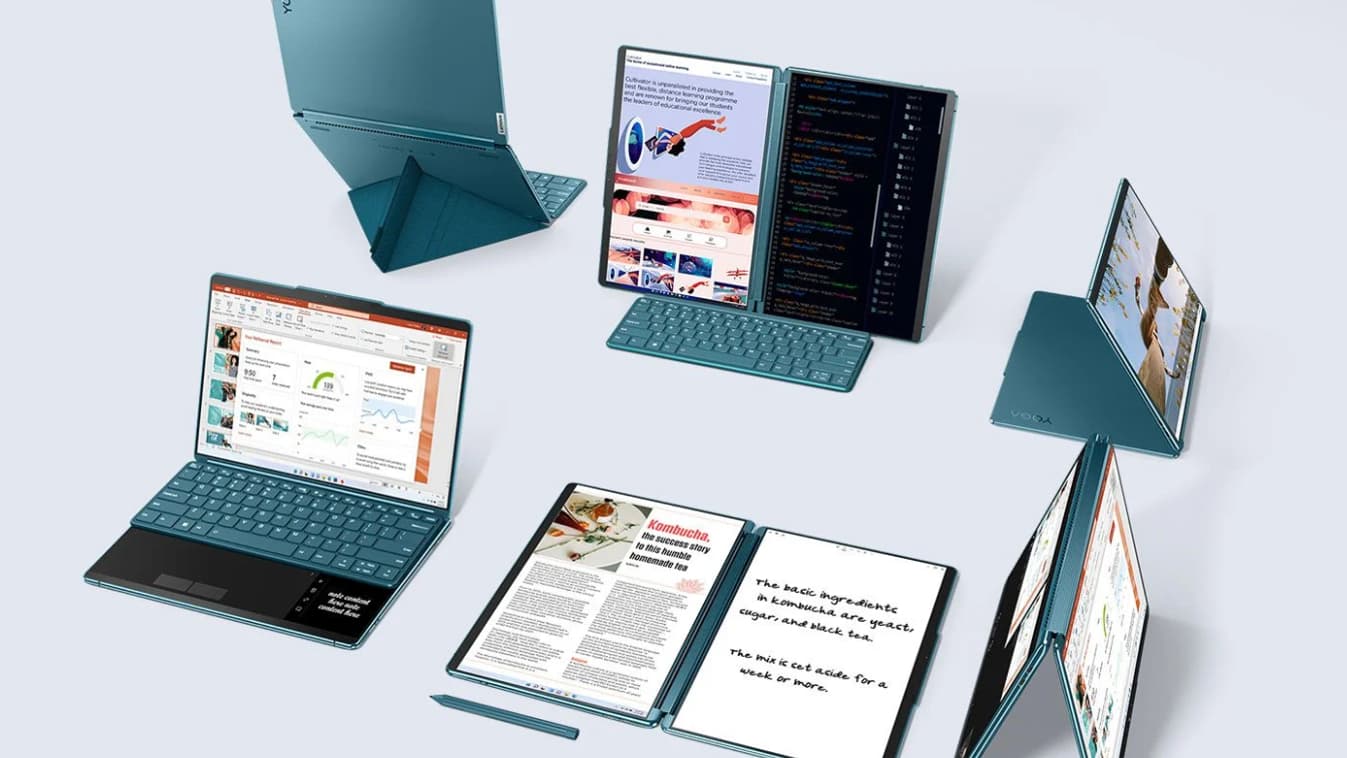 Le Yoga Book 9i sera disponible en juillet 2023 à partir de 2299 euros. Le Yoga Book 9i sera disponible en juillet 2023 à partir de 2299 euros.