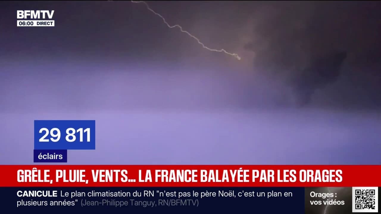 Après une semaine de canicule, de violents orages ont balayé la France
