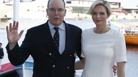 Albert et Charlène de Monaco, le 20 juin 2014 à Monaco.