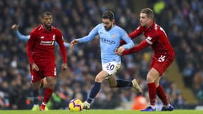 Bernardo Silva lors de Man. City - Liverpool