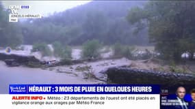 Hérault: 3 mois de pluie en quelques heures