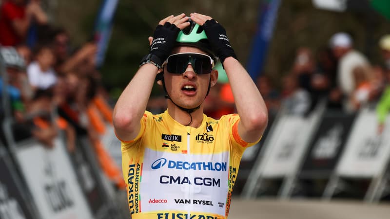 La joie de Paul Seixas le 7 avril 2026 sur le Tour du Pays basque 2268376