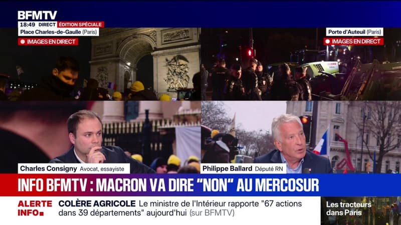 Emmanuel Macron votera contre l'accord sur le Mercosur: "Il aurait pu se réveiller avant", estime Philippe Ballard, député RN