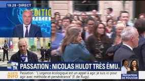 Passation de pouvoir: Nicolas Hulot très ému pendant son discours