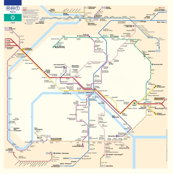 Grève: voici à quoi ressemblera le plan du métro, du RER ...
