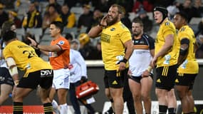 Le pilier néo-zélandais Owen Franks lors du quart de finale de Super Rugby entre les Brumbies et Hurricanes (37-33), le 10 juin 2023