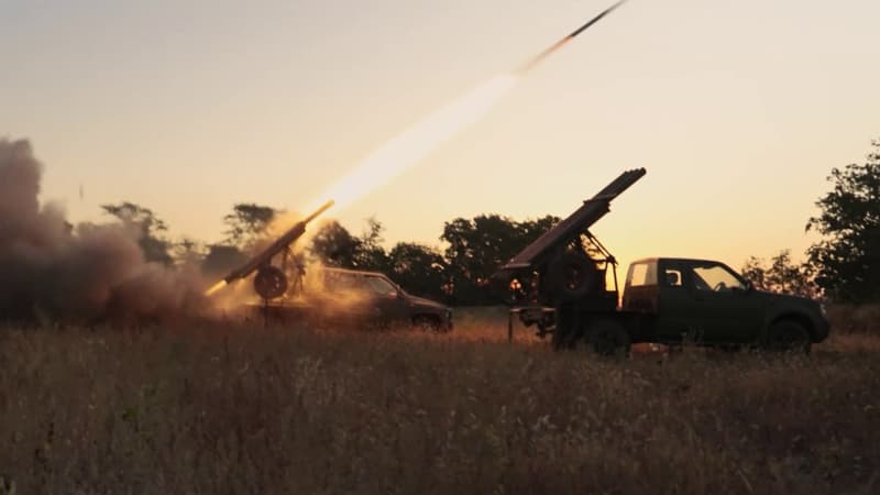 Guerre en Ukraine: sur le front, des 4x4 transformés en lance-roquettes par l'armée ukrainienne