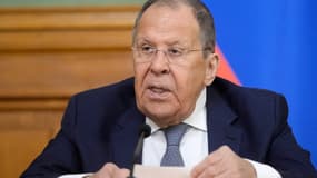 Le ministre russe des Affaires étrangères, Sergueï Lavrov, au palais présidentiel de Zinaida Morozova à Moscou, le 20 août 2025.