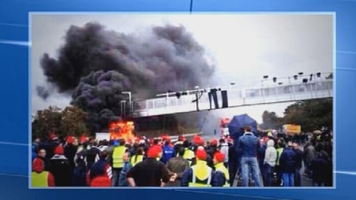 Un portique écotaxe a fait l'objet d'un début d'incendie samedi après-midi à Saint-Allouestre, dans le Morbihan.