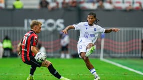 Clément Akpa lors de Nice-Auxerre le 23 août 2025