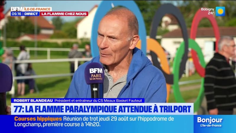 Flamme paralympique à Trilport: rencontre avec le président d'un club de basket fauteuil (1/1)