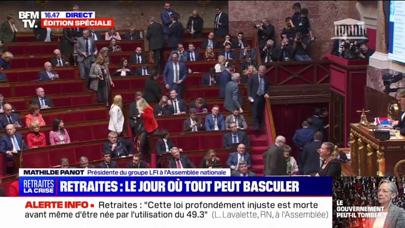 Des députés RN quittent l'hémicycle au début de l'intervention de Mathilde Panot
