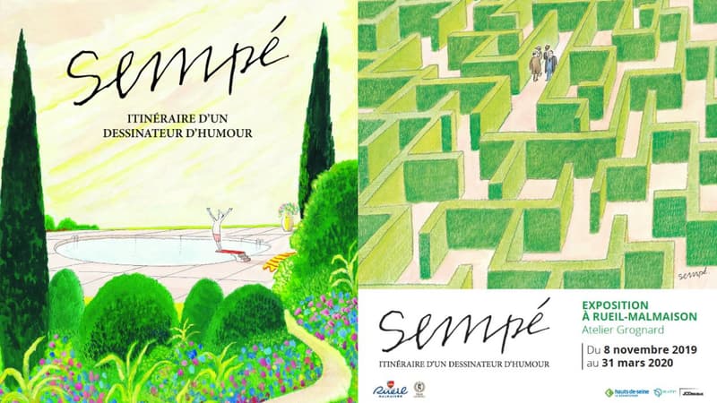 L'exposition "Sempé - Itinéraire d'un dessinateur de presse, se tient à l'atelier Grognard à Rueil Malmaison" jusqu'au 31 mars. 